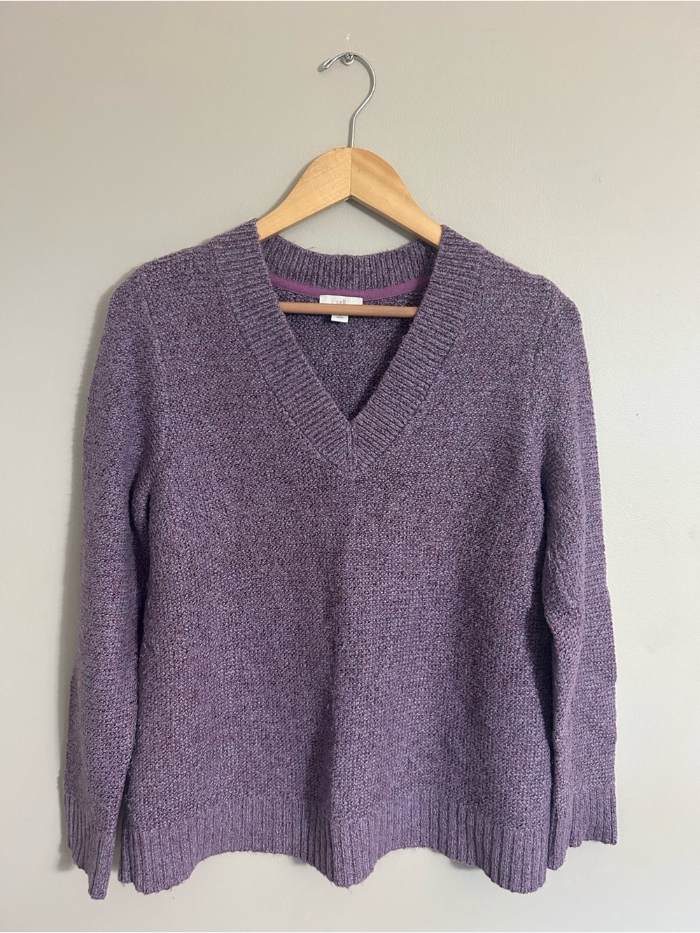J. Jill Lavender-Purple V-Neck Sweater